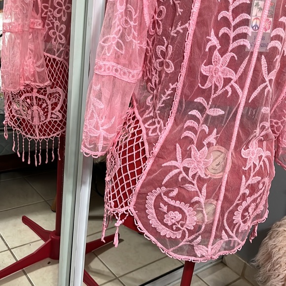 Pink sheer tunic - Picture 8 of 9